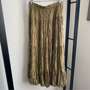 Elegant Tan Skirt 100% Silk